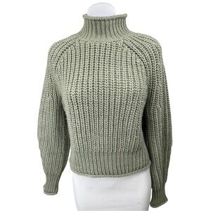 NWT Ribbed Turtleneck Chunky Sweater - Sage Green